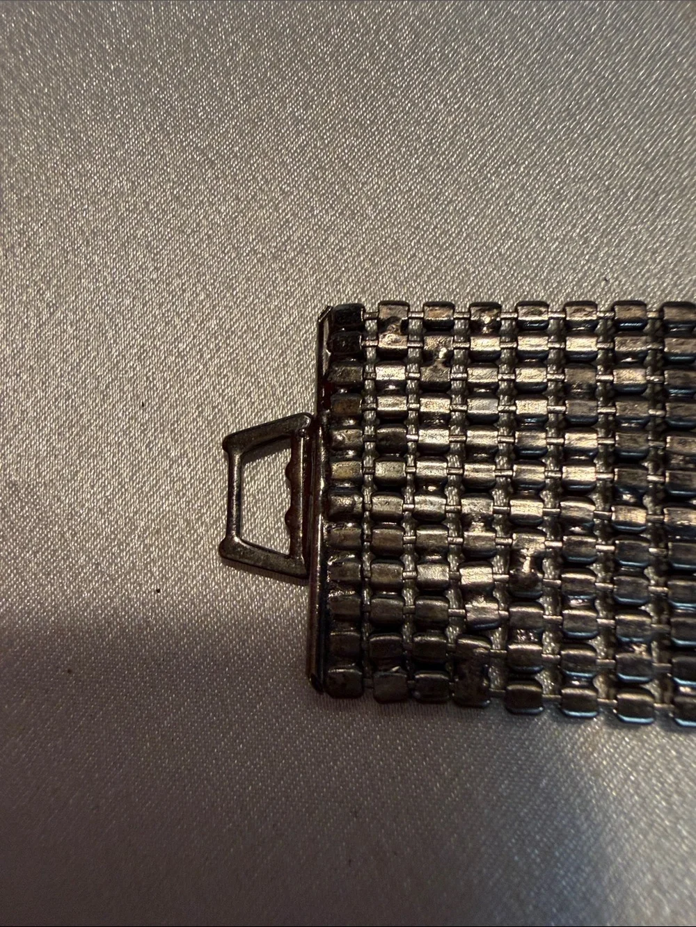 Source Unknown Gunmetal Black Crystal Wide Bracelet